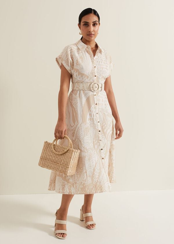phase eight Petite Mandi Abstract Shirt Dress