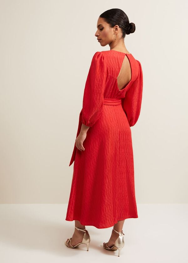 Phase Eight Petite Marilyn Puff Sleeve Midi Dress