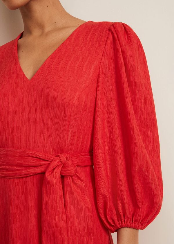 Phase Eight Petite Marilyn Puff Sleeve Midi Dress