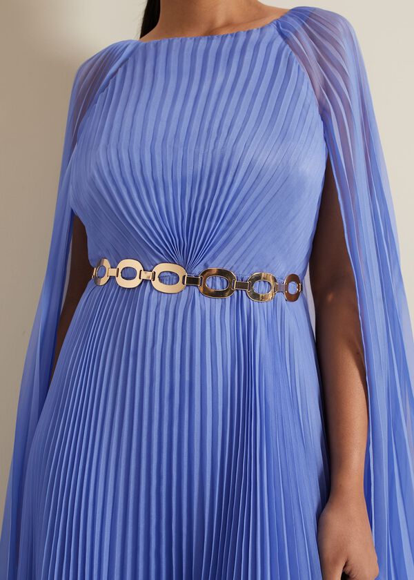 Phase Eight Petite Marren Blue Chiffon Maxi Dress