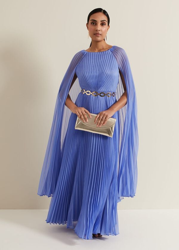 phase eight Petite Marren Blue Chiffon Maxi Dress