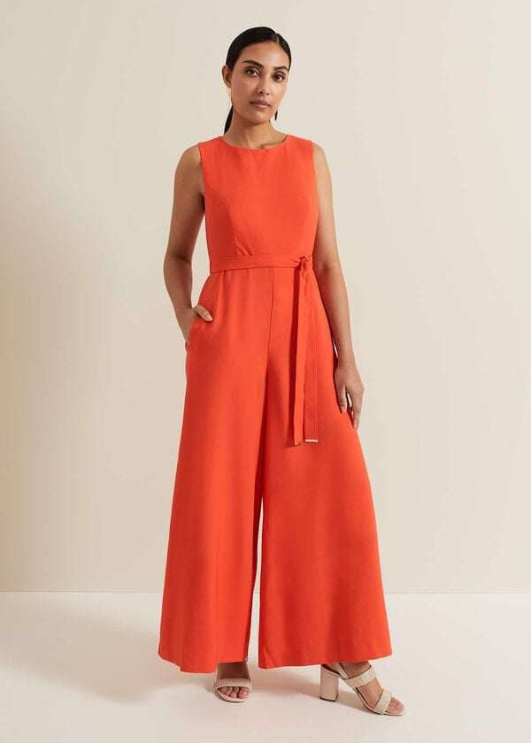 phase eight Petite Marta Red Culotte Jumpsuit