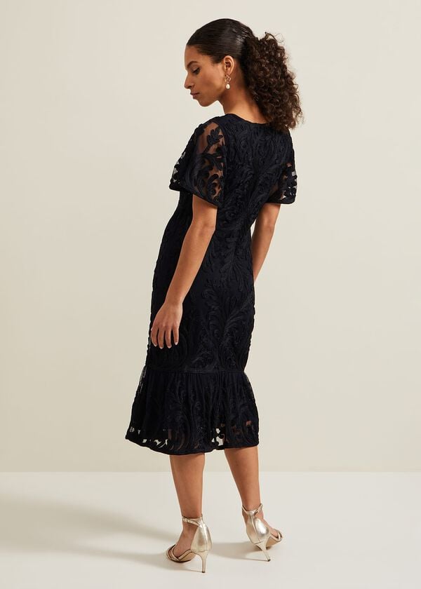 Phase Eight Petite Matilda Tapework Midi Dress