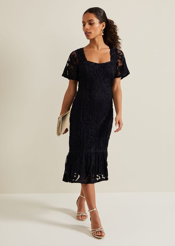 Phase Eight Petite Matilda Tapework Midi Dress