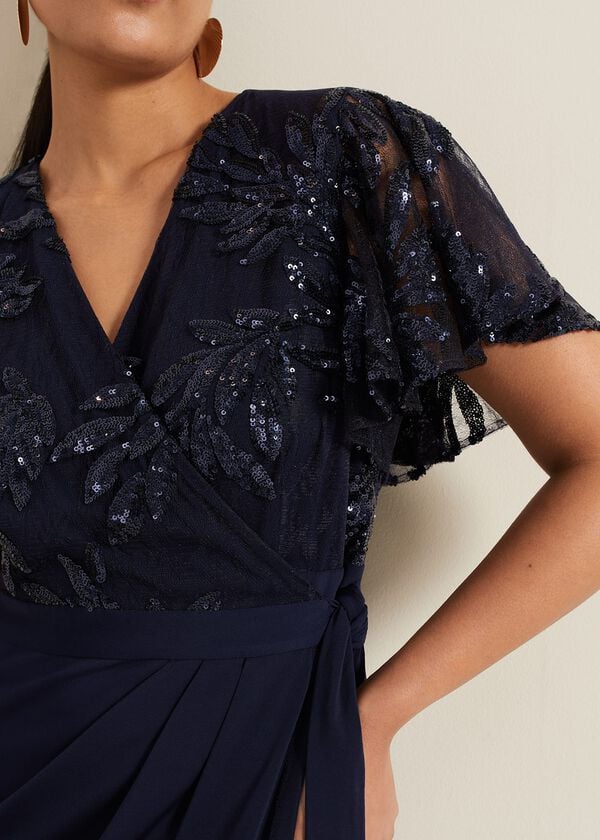 Phase Eight Petite Minty Sequin Bodice Maxi Dress