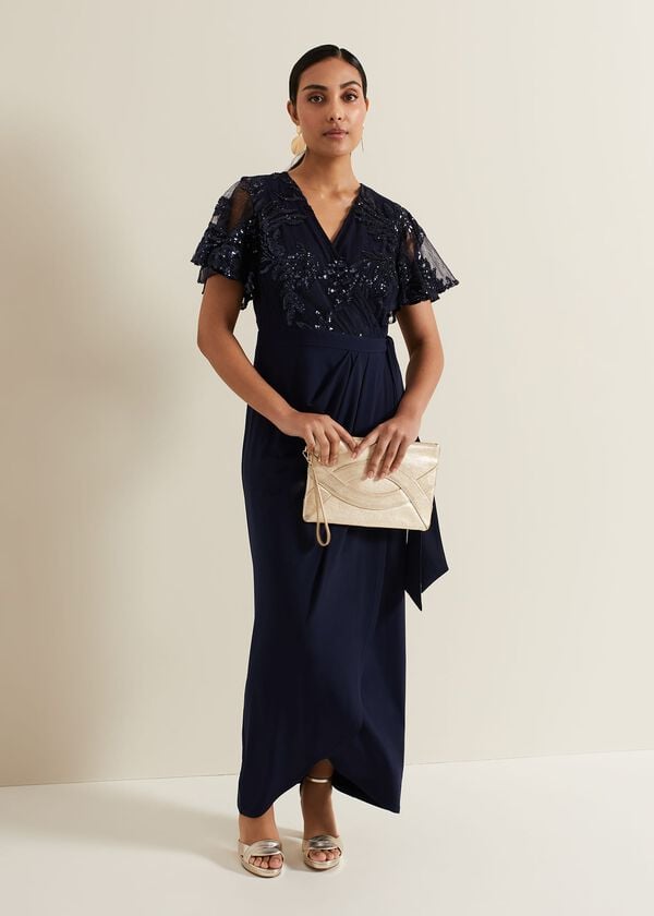 phase eight Petite Minty Sequin Bodice Maxi Dress