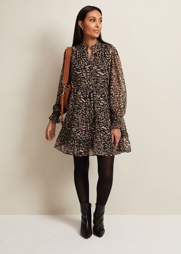 Phase Eight Petite Shreya Leopard Swing Dress