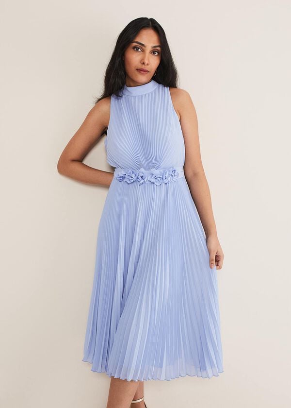 Phase Eight Petite Simara Pleated Midi Dress