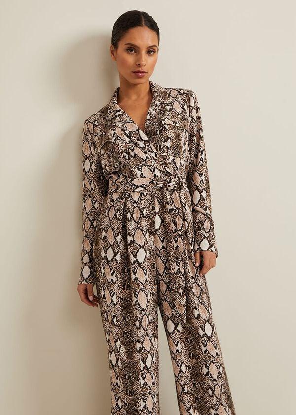 Phase Eight Petite Snake Constance Jumpsuit