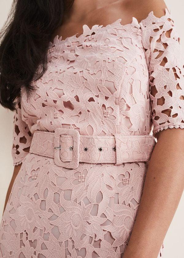 Phase Eight Petite Tallula Lace Bardot Maxi Dress