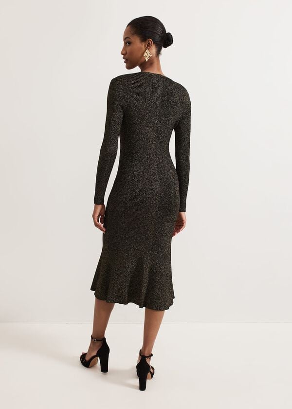 Phase Eight Petite Tillie Shimmer Flippy Hem Dress