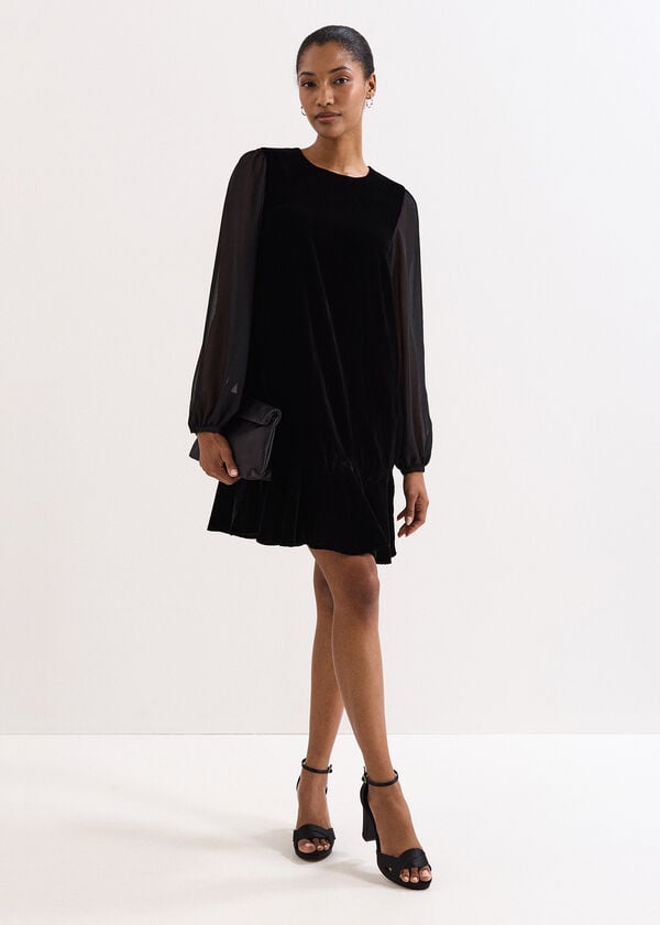 Phase Eight Petite Velvet Swing Dress