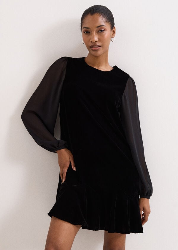 phase eight Petite Velvet Swing Dress