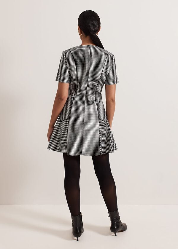 Phase Eight Petite Viola Houndstooth Mini Dress