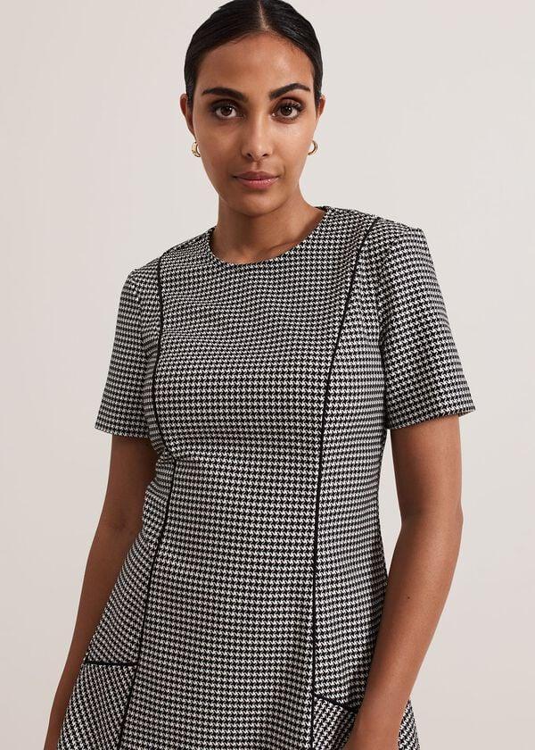 Phase Eight Petite Viola Houndstooth Mini Dress