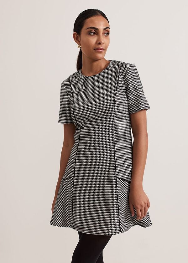 phase eight Petite Viola Houndstooth Mini Dress