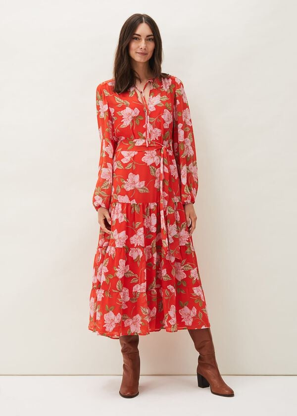 phase eight Philippa Floral Chiffon Maxi Dress