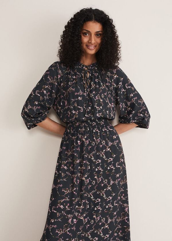Phase Eight Phillipa Marble Print Midaxi Dress
