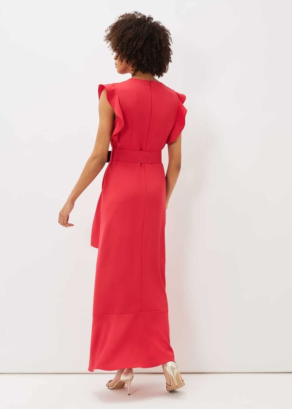 Phase Eight Phoebe Frill Belted Maxi Dress