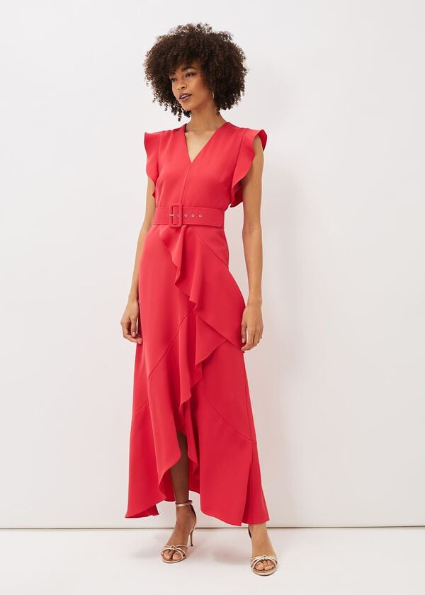 phase eight Phoebe Frill Belted Maxi Dress
