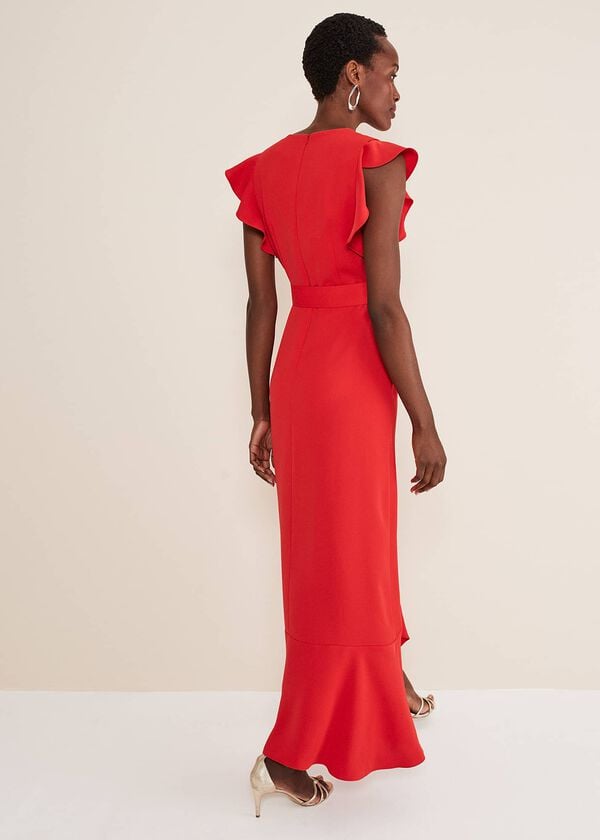 Phase Eight Phoebe Frill Maxi Dress