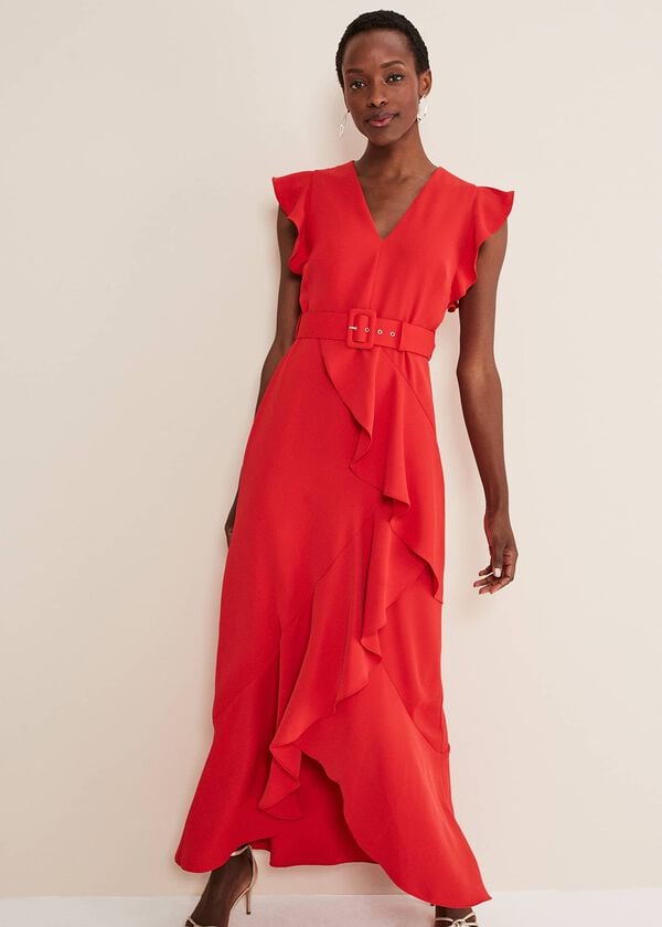 Phase Eight Phoebe Frill Maxi Dress