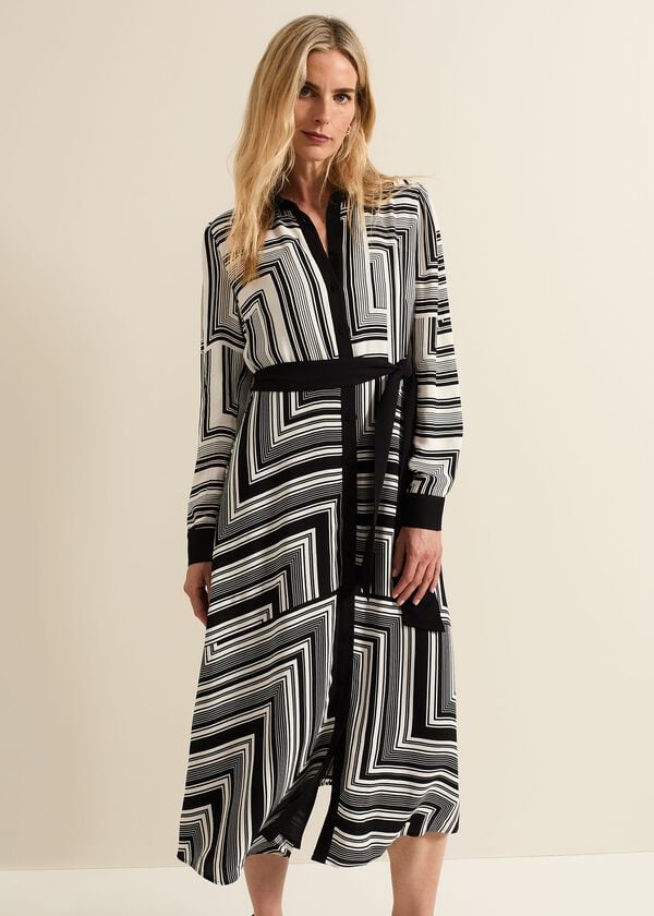 Phase Eight Pia Striped Midaxi Dress