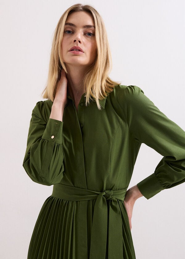 Phase Eight Pleated Midi Dress