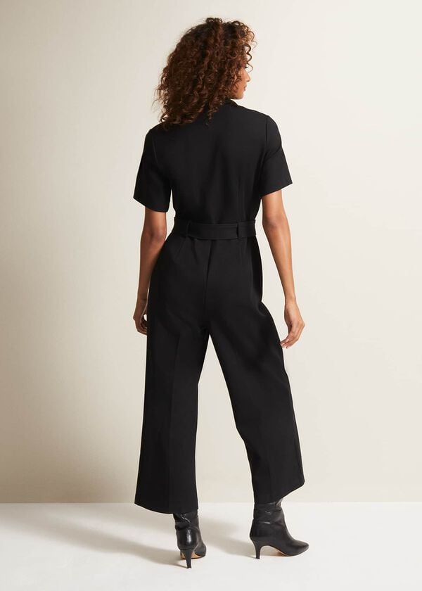 Phase Eight Polly Black Zip Jumpsuit