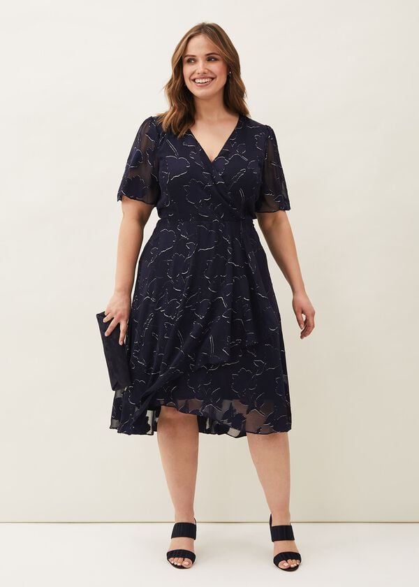 Phase Eight Polly Foil Jacquard Dress