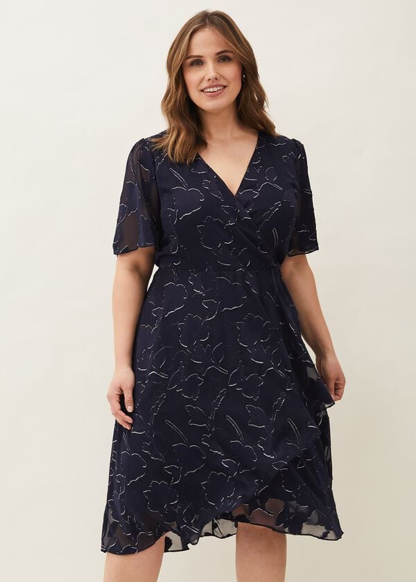 phase eight Polly Foil Jacquard Dress