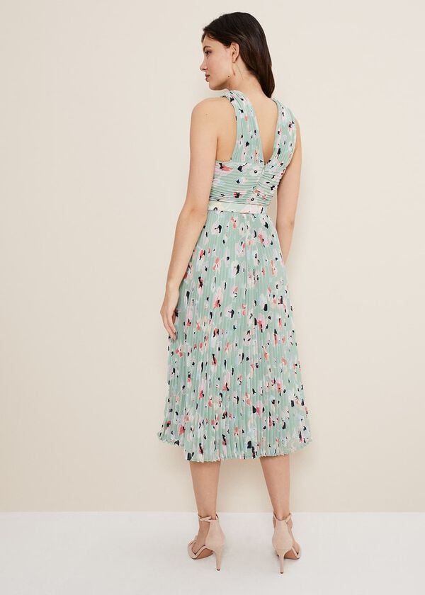 Phase Eight Portia Print Pleated Dress