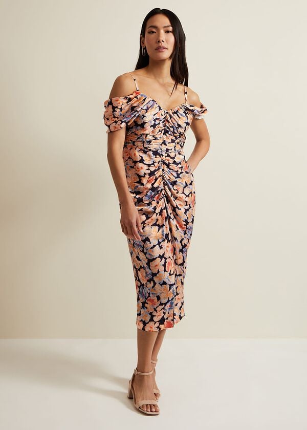 phase eight Prudence Cold Shoulder Midi Dress