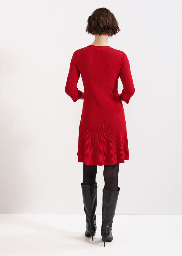 Phase Eight Rachel Red Swing Dress