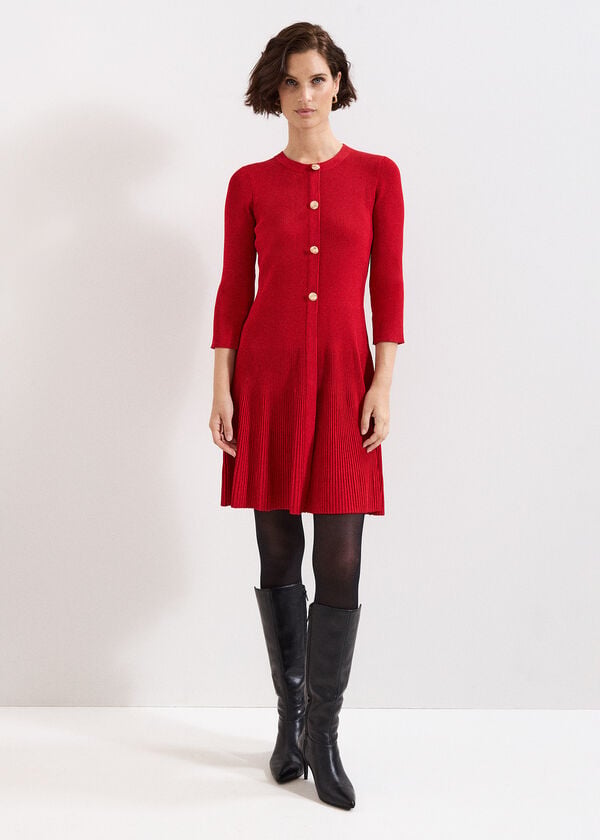 Phase Eight Rachel Red Swing Dress