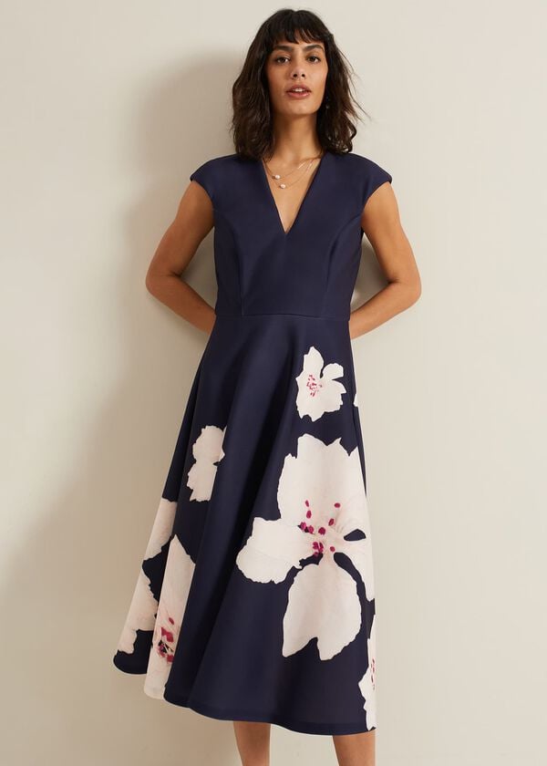 Phase Eight Rakhi Scuba Fit And Flare Midi Dress