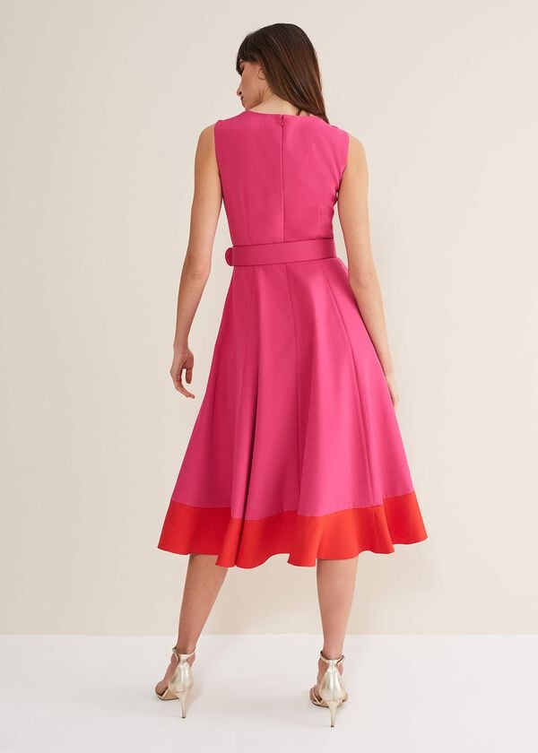 Phase Eight Raquel Belted Fit And Flare Dress