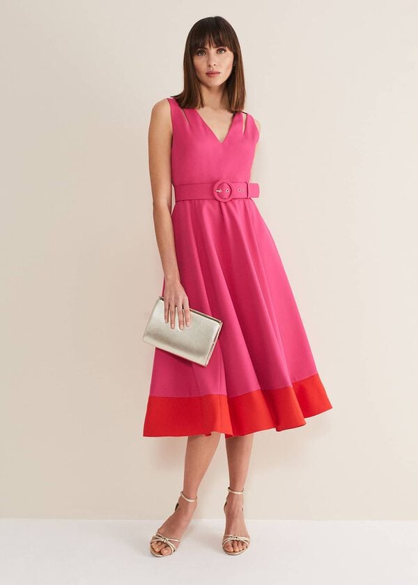 phase eight Raquel Belted Fit And Flare Dress