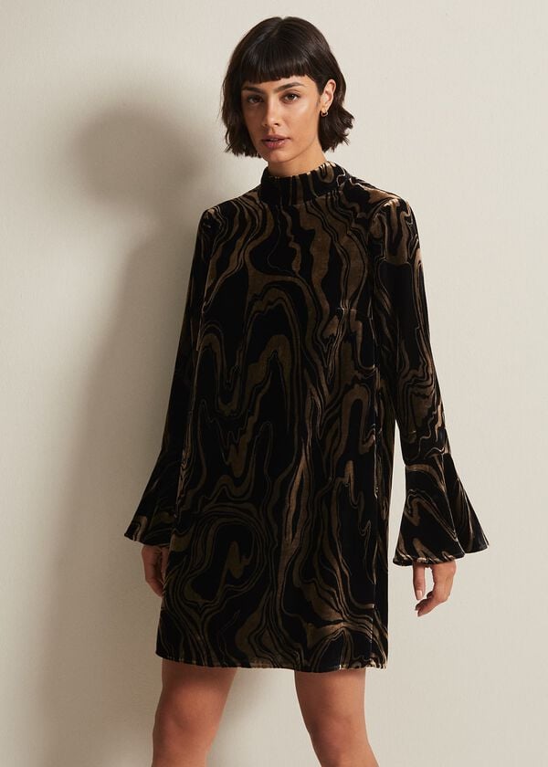 phase eight Rayna Velvet Swirl Mini Dress