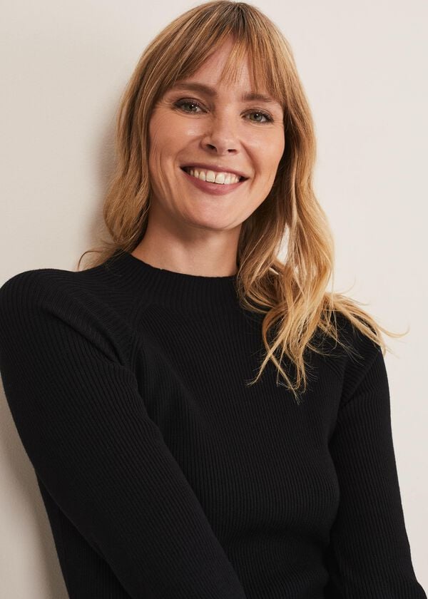 Phase Eight Reese Ribbed Maxi Belted Knit Dress