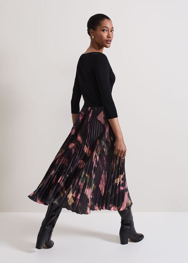 Phase Eight Rhea Woven Hem Abstract Dress