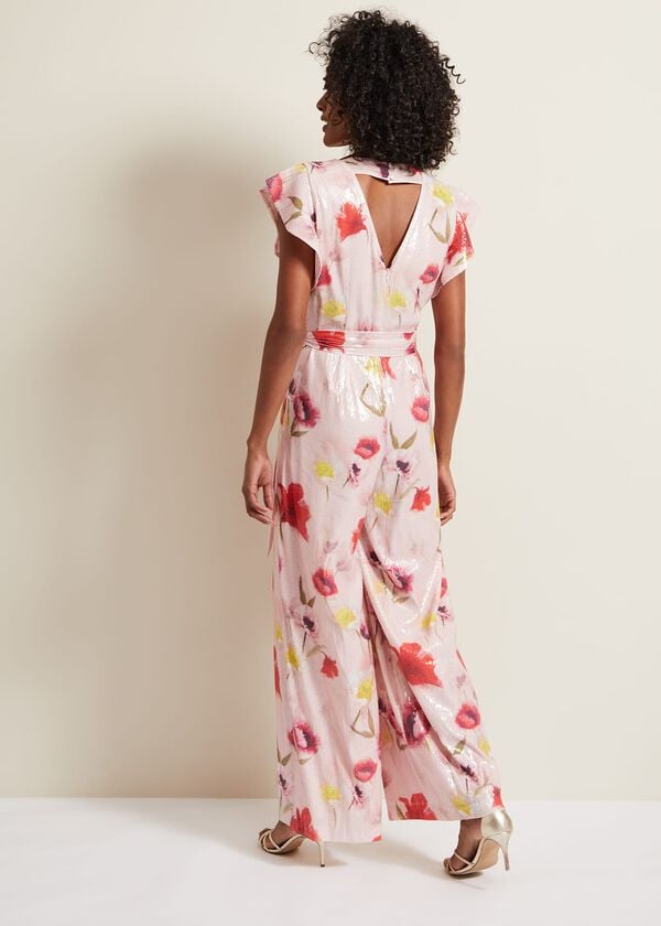 Phase Eight Rhiannon Sequin Printed Jumpsuit
