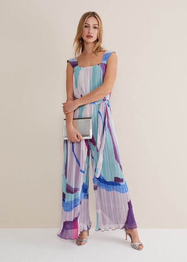 Phase Eight Rhona Abstract Wide Leg Jumpsuit