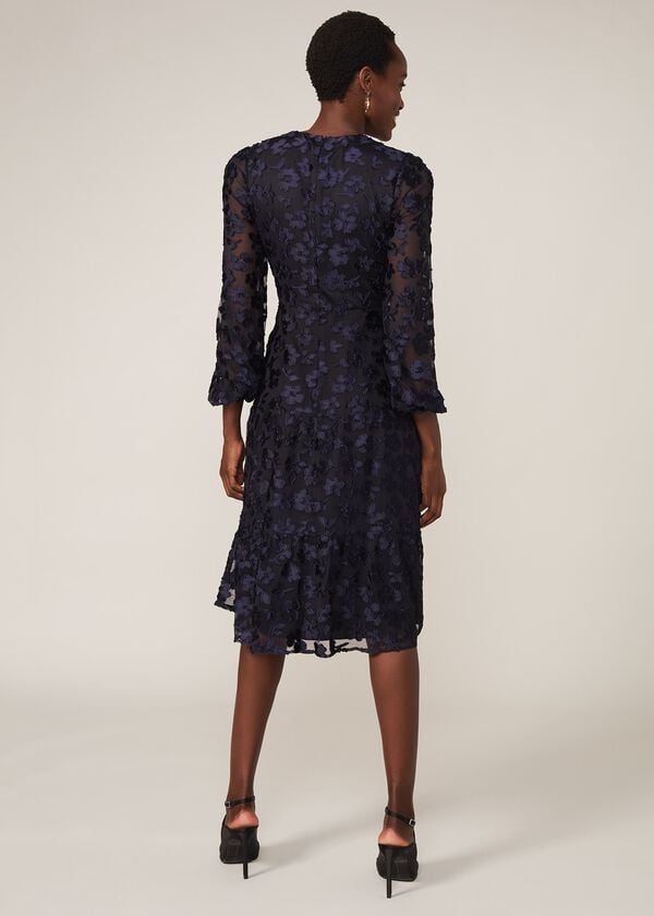 Phase Eight Rhona Floral Flocked Dress