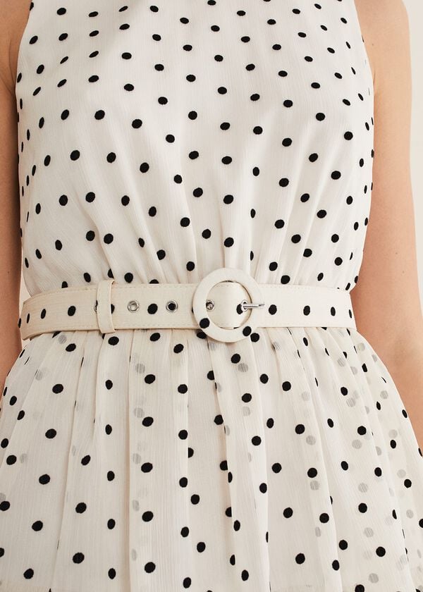Phase Eight Rita Polka Dot Ruffle Midi Dress