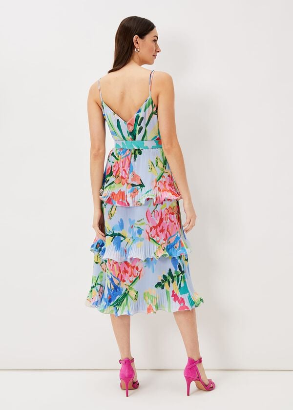 Phase Eight River Floral Tiered Midi Dress