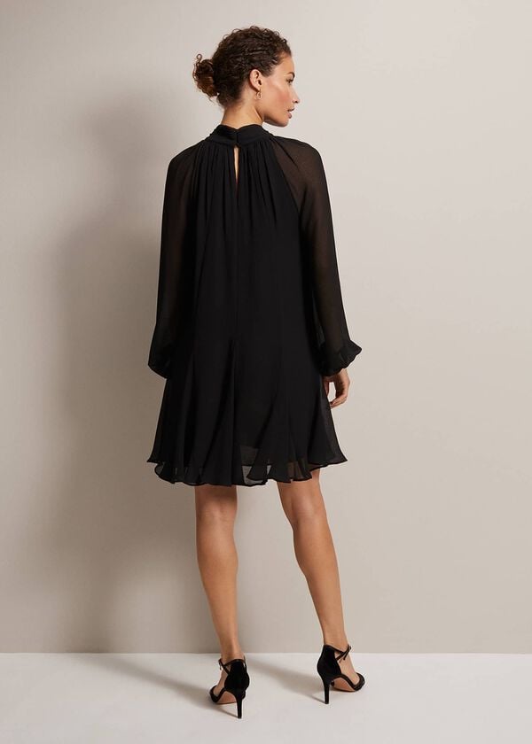 Phase Eight Romanna Black Swing Mini Dress