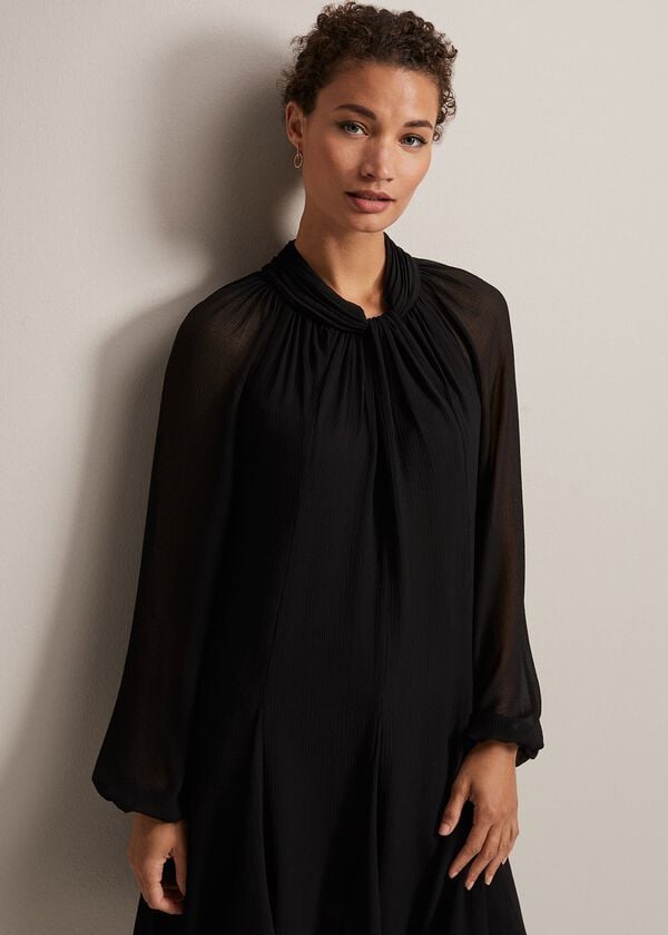 Phase Eight Romanna Black Swing Mini Dress