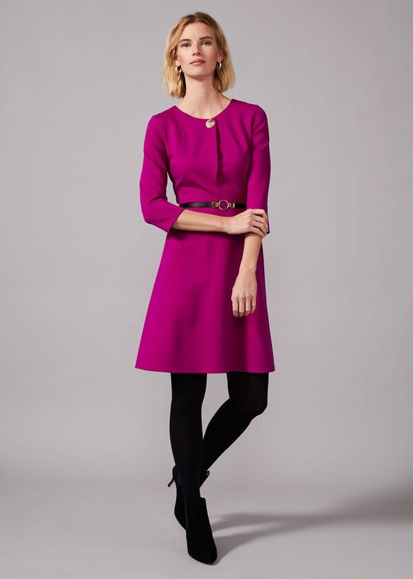 Phase Eight Romina Belted Swing Ponte Dress