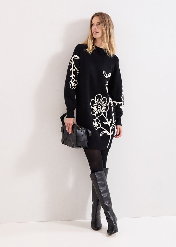 phase eight Rosa Applique Jumper Dress